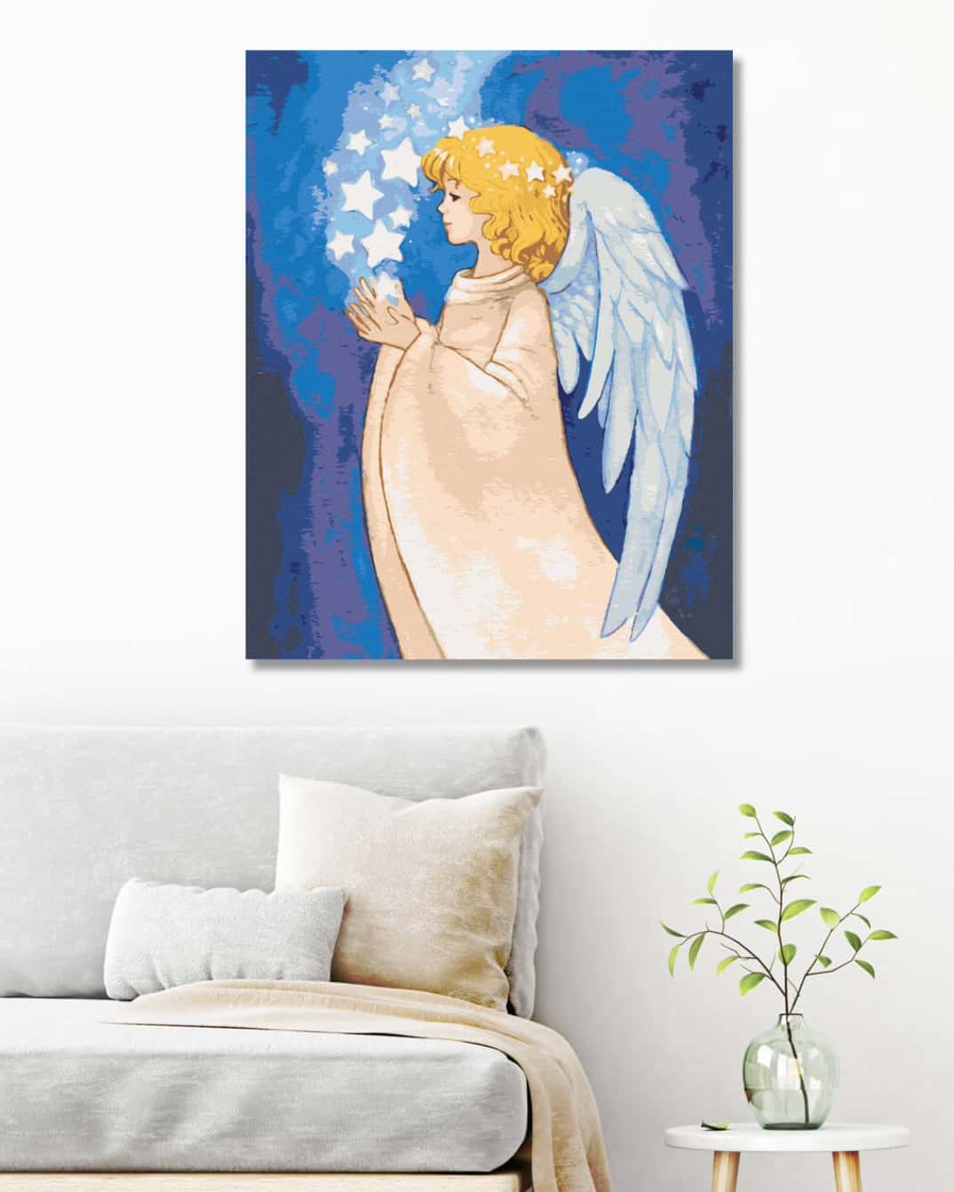 Angel and Shining Stars - Diamond Painting Kit