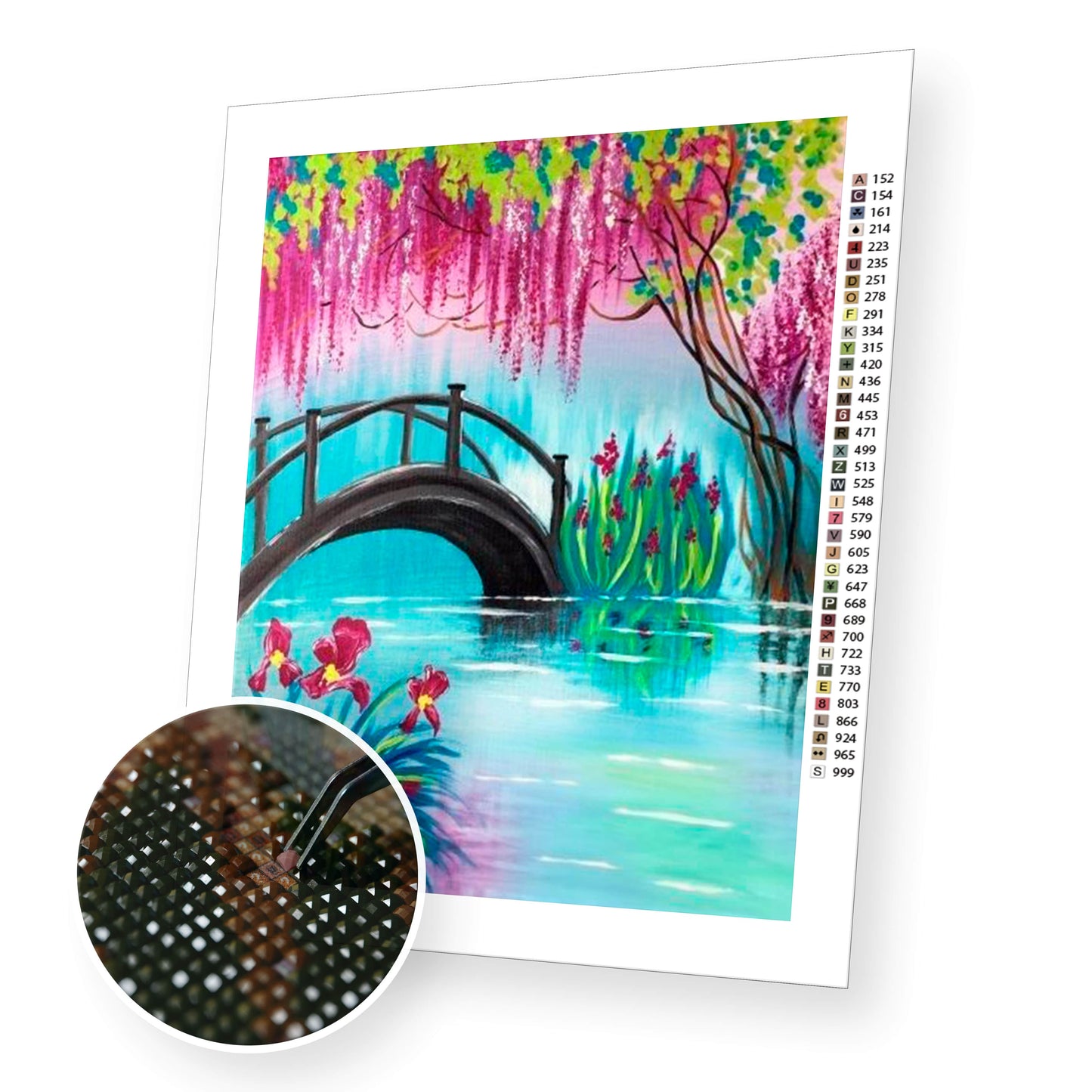 Blooming lake - Diamond Painting Kit