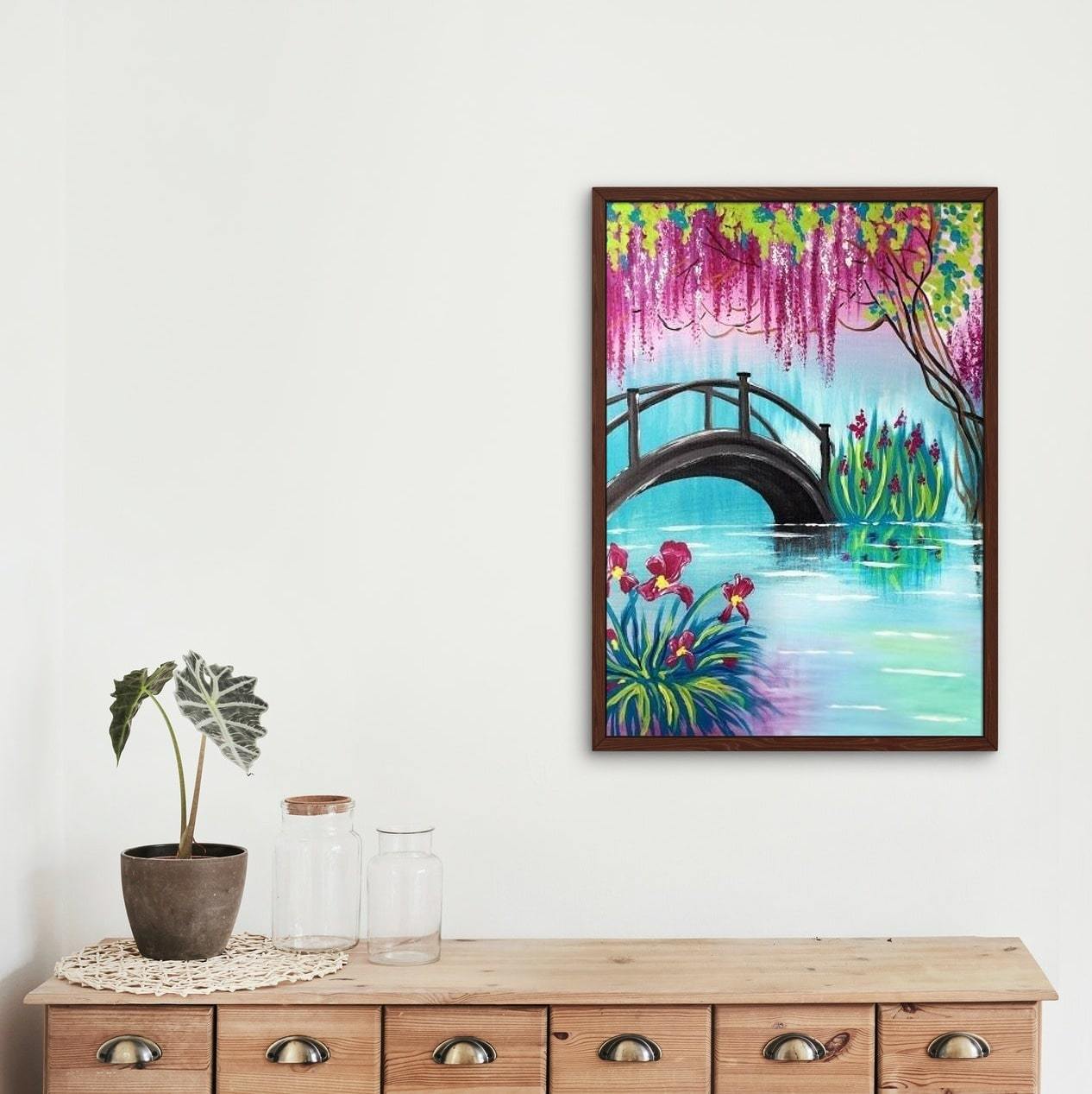 Blooming lake - Diamond Painting Kit