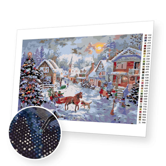 Christmas in the Village - Diamond Painting Kit