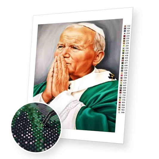 Portrait of John Paul II - Diamond Painting Kit