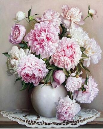 White and Pink Peonies