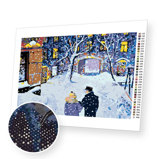 Winter Walk in the Snow - Diamond Painting Kit