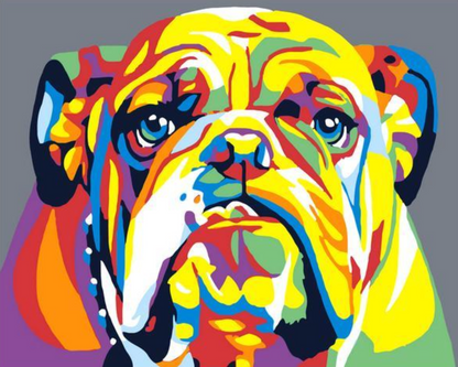 Colorful bulldog