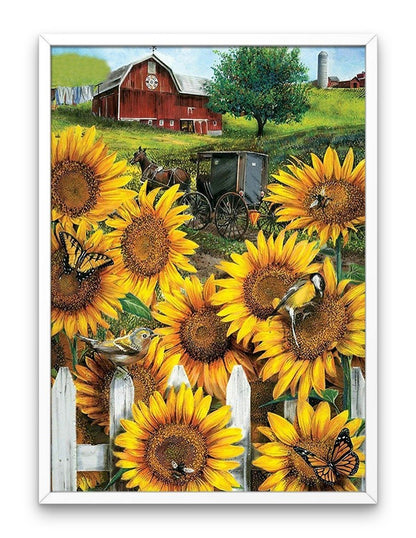 Sunflowers And Butterflies