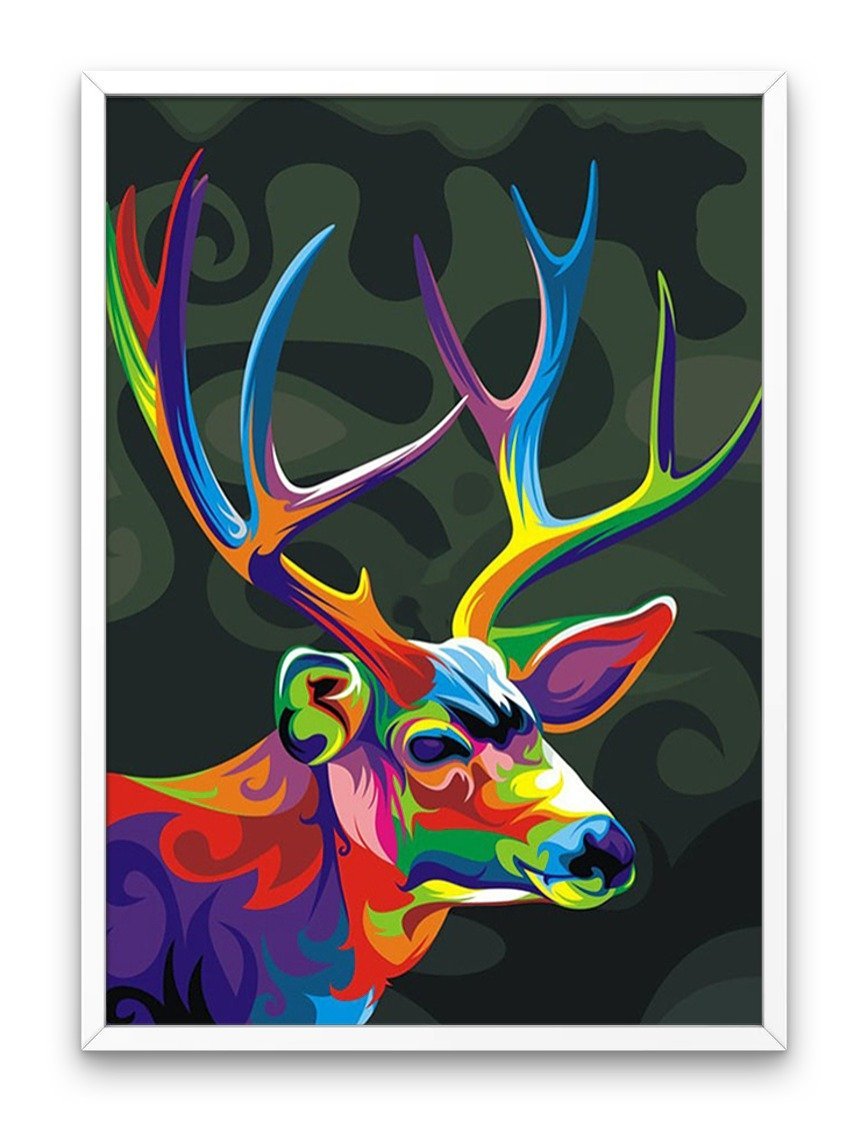 Abstract Colorful Deer, 5D Diamond Painting Kits
