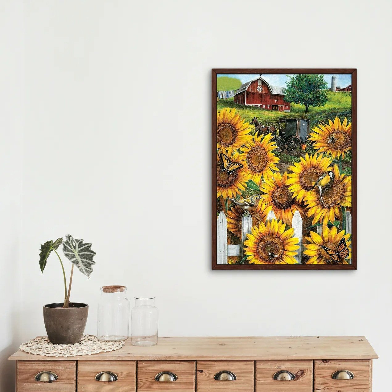 Sunflowers And Butterflies