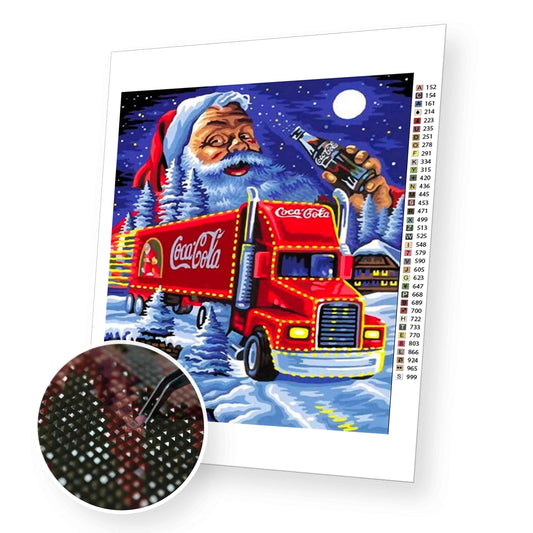 Santa Clause and Coca Cola - Diamond Painting Kit