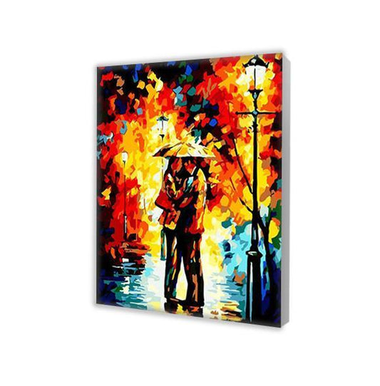 Couple in the Rain - Paint by Numbers