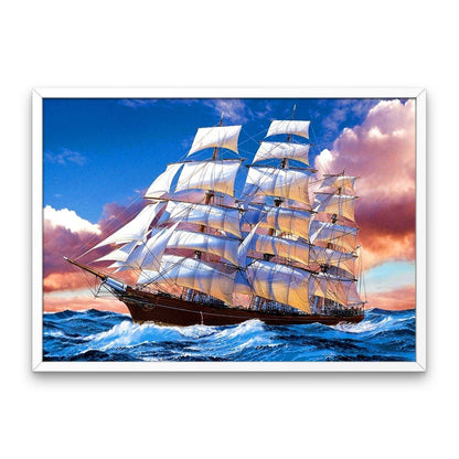 Blue Sea and Blue Sky - Diamond Painting Kit