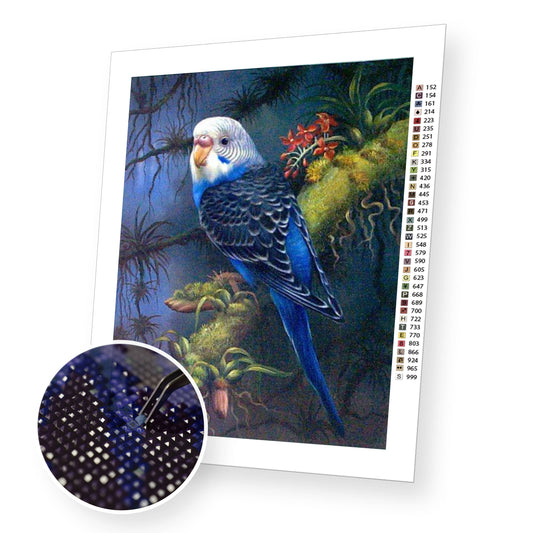 Blue parrot - Diamond Painting Kit