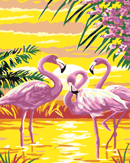 Bright Flamingos