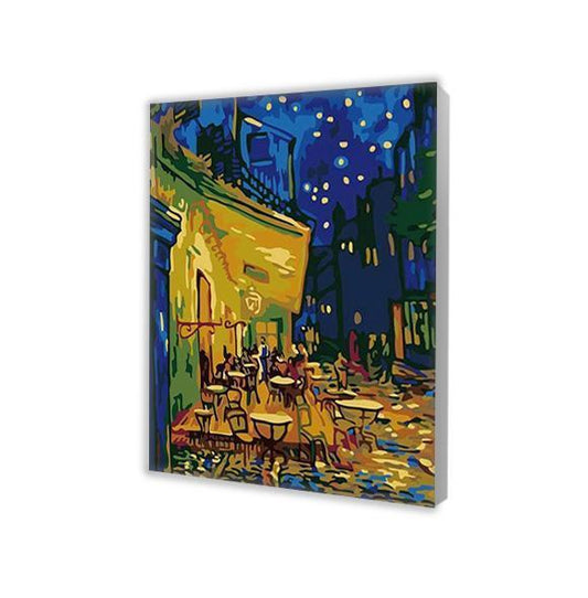 Café Terrace at Night by Vincent van Gogh - Paint by Numbers