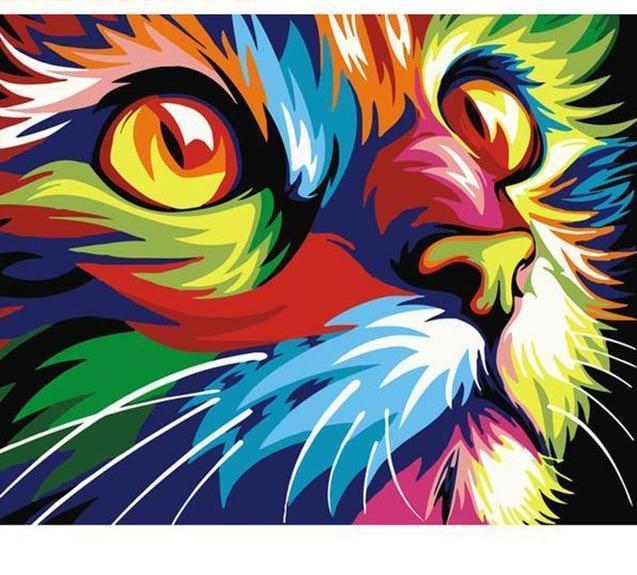 Colorful Cat - Paint by Numbers
