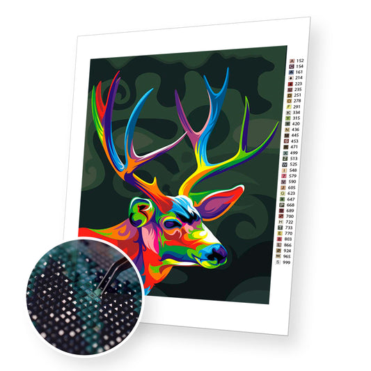 Colorful deer - Diamond Paintig Kit