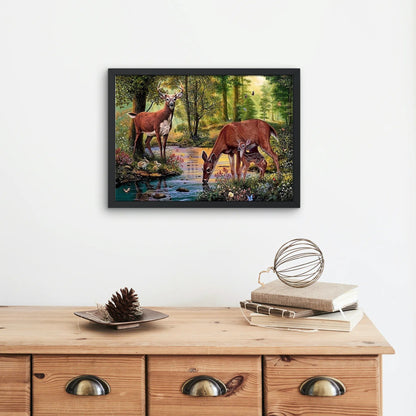 Deer Family - Diamond Painting Kit