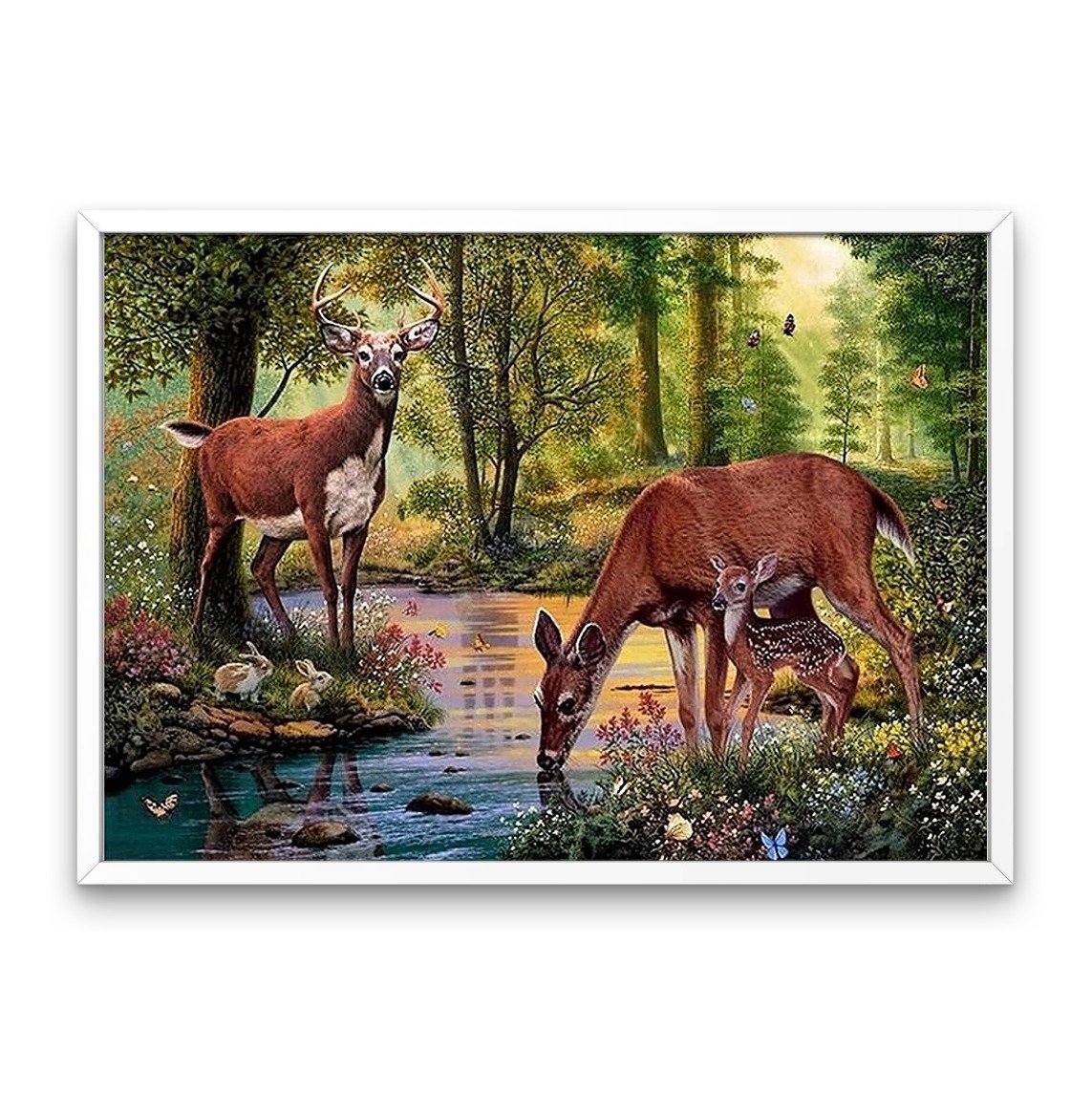 Deer Family - Diamond Painting Kit