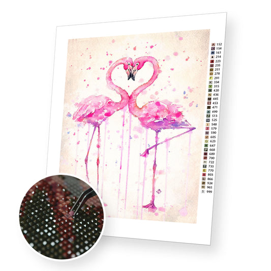 Flamingo Love - Diamond Painting Kit