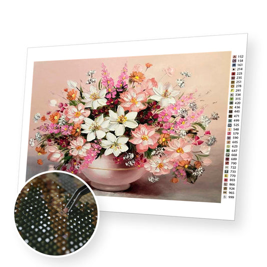 Flowers In Vase - Diamond Painting Kit