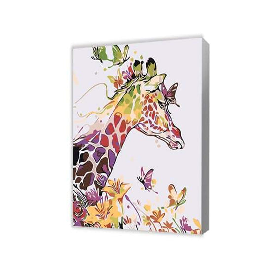 Giraffe And Butterflies