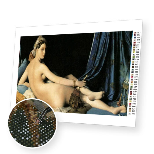 Girl with a fan - Diamond Painting Kit