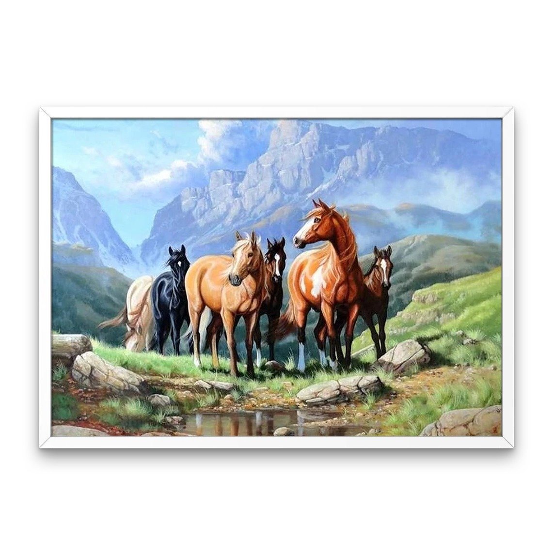 Horses on the Mountain - Diamond Painting Kit
