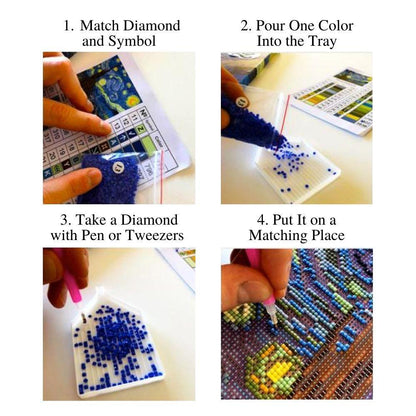 Purple Flowers - Diamond Painting Kit