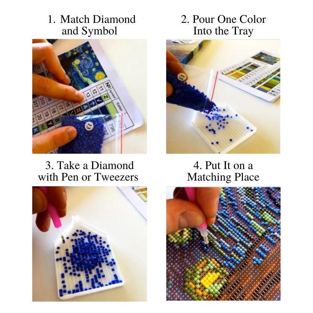 5D DIY Harry Potter Diamond Painting Kit Magician Cross Embroidery