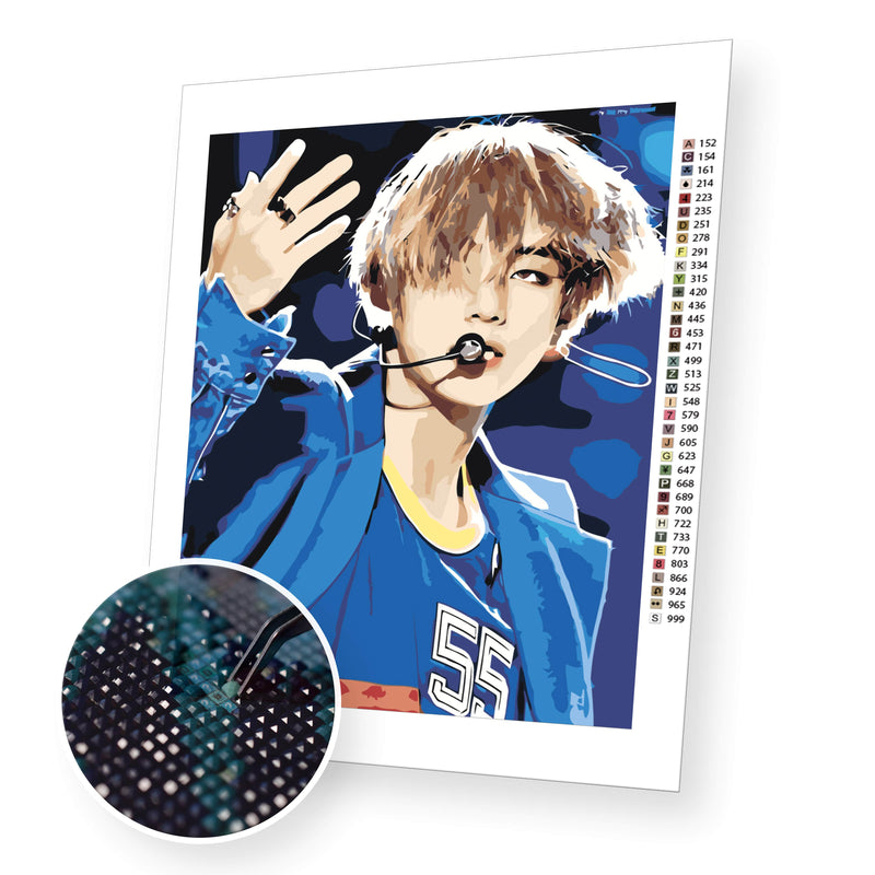 Kim Taehyung premium diamond painting kit for adults