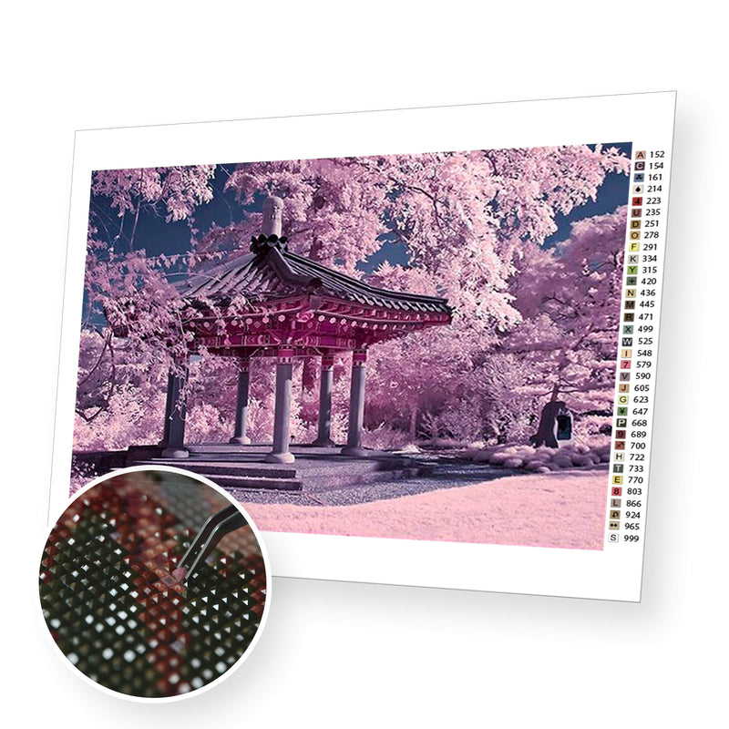 Lovely Sakura premium diamond painting kit for adults