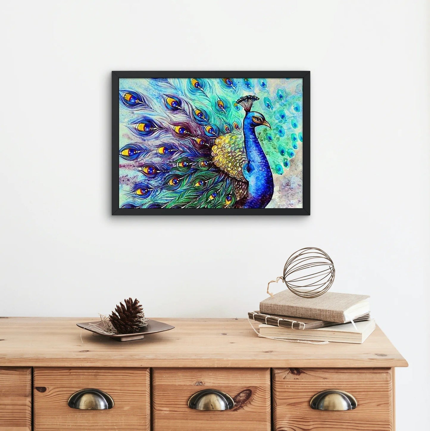 Peacock with Open Feathers - Diamond Painting Kit