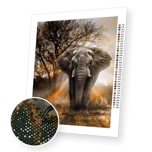 Powerful elephant - Diamond Painting Kit