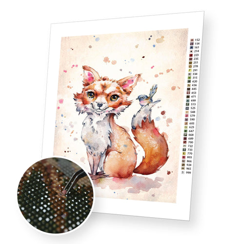 Sweet Fox premium diamond painting kit for adults