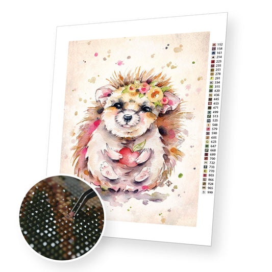 Sweet Hedgehog - Diamond Painting Kit
