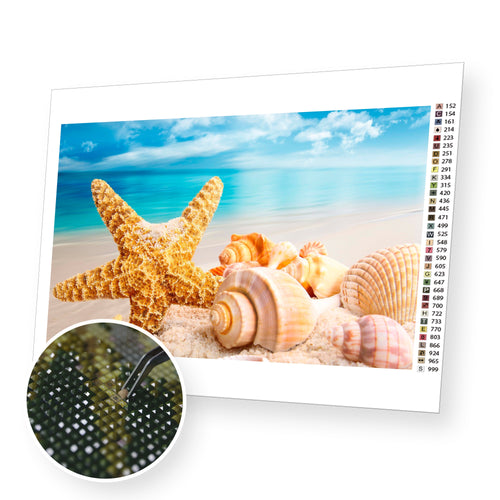 The Beach premium diamond painting kit for adults