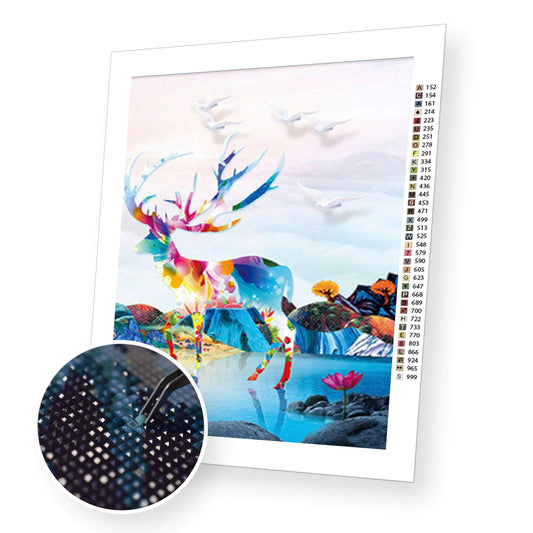 Water deer - Diamond Painting Kit