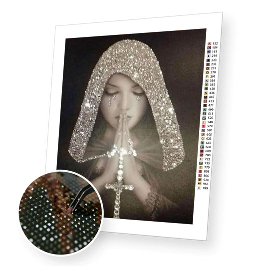 Woman praying - Diamond Painting Kit