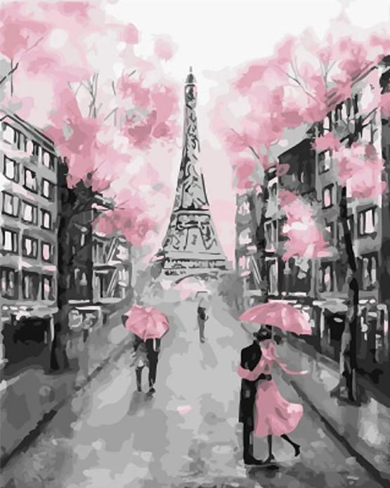 Pink Paris - Paint by Numbers