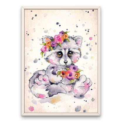 Sweet Raccoon - Diamond Painting Kit