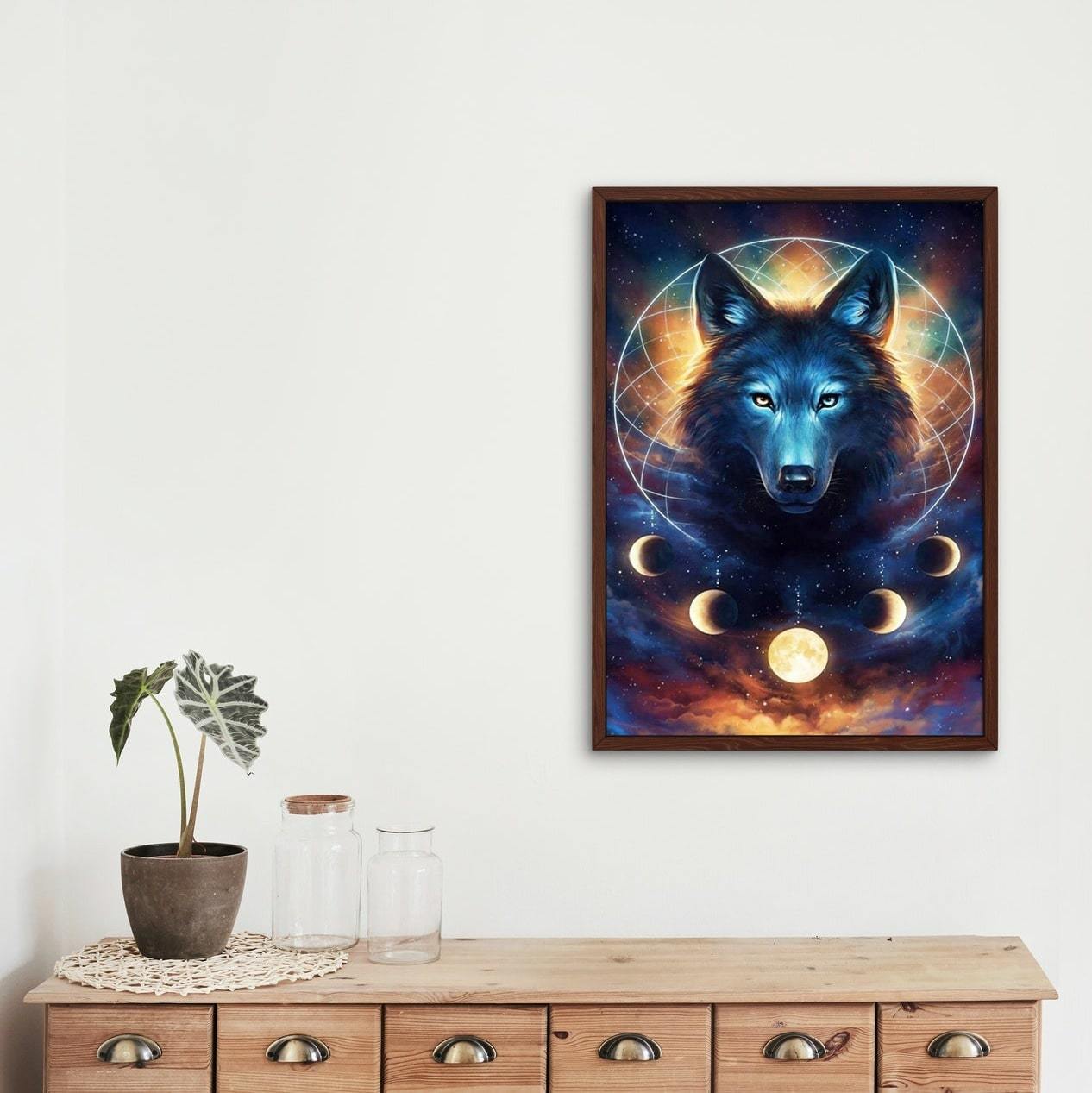 Astral Wolf - Diamond Painting Kit – bemyhobbystore