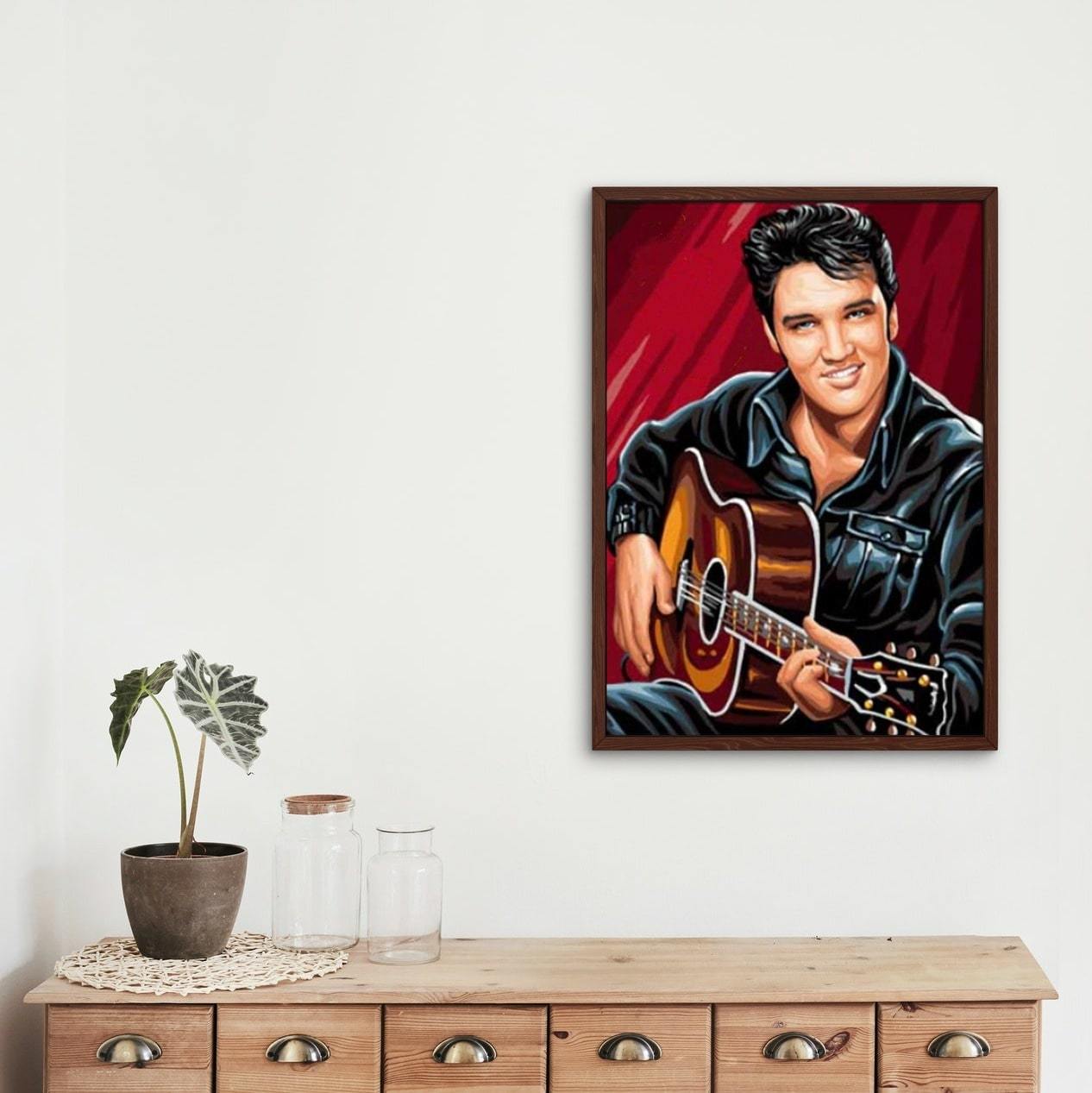 Elvis with guitar - Diamond Painting Kit