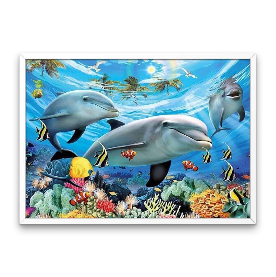 Funny dolphins - Diamond Painting Kit