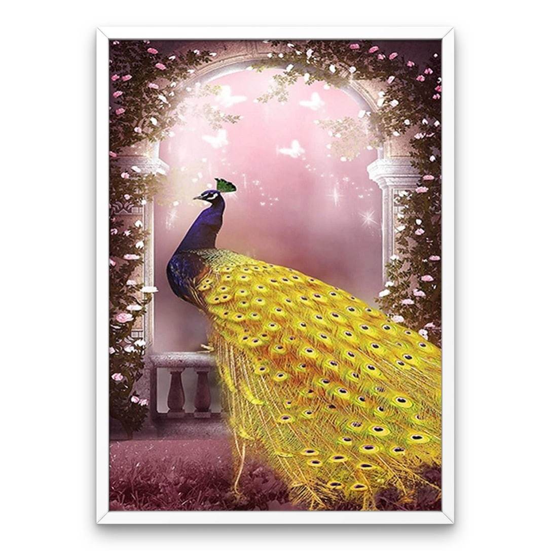 Golden peacock - Diamond Painting Kit