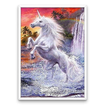 White Unicorn - Diamond Painting Kit