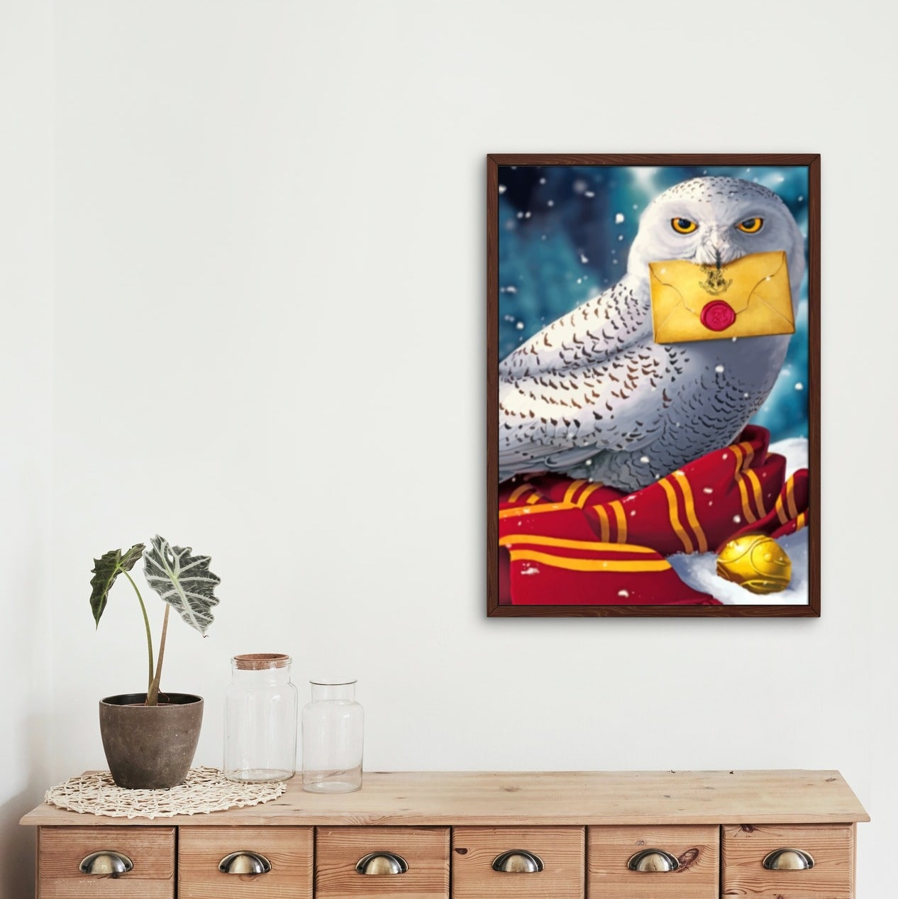 Owl with Letter  - Diamond Painting Kit