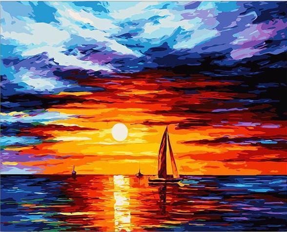 Sunset at Sea - Paint by Numbers